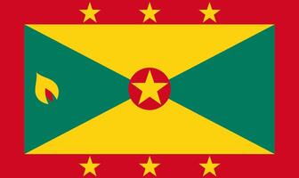 Grenada flag design. Grenada national flag illustration. Grenada official color flag design. vector