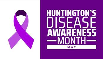 Huntingtons Disease Awareness Month geometric shape pattern background banner or poster design template. observed every year in May. vector