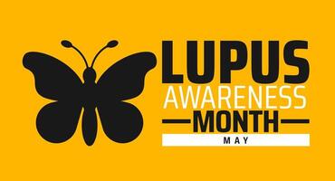 Lupus Awareness Month background banner or poster design template. observed every year in May. Holiday concept. Use to any Template, card, poster, placard, template. vector
