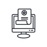 blogging icon line style vector