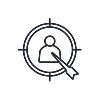 audience targeting icon line style vector