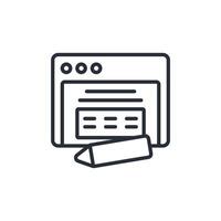 blog icon line style vector