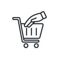 checkout line style vector