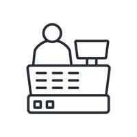 chashier icon line style vector