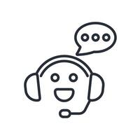 support icon line style vector