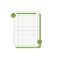 A sheet of paper with a green dot on it png