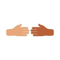 Diverse Hands Reaching Out to Each Other Inclusion and Unity Concept Illustration vector