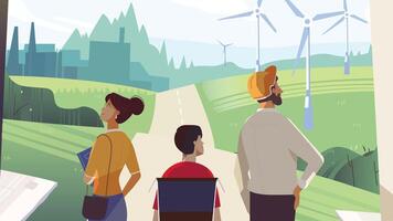 Engineers on the farm sketche vector