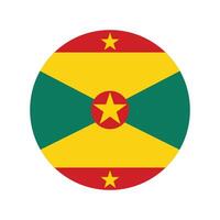 Flag of Grenada circle shape icon. Grenada national flag. vector