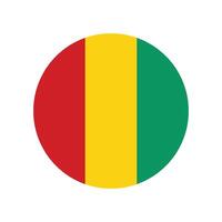 Round flag of Guinea. The national flag of Guinea. vector