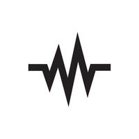 An image of a black and white wave icon vector
