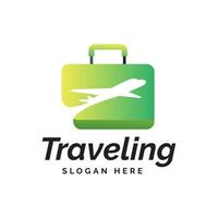 Traveling logo design template vector