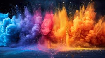 Happy Holi background , Concept Indian color festival. photo