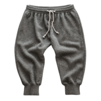 Soft Knitted Lounge Jogger with Elastic Waistband and Tapered Leg Design on Transparent Background png