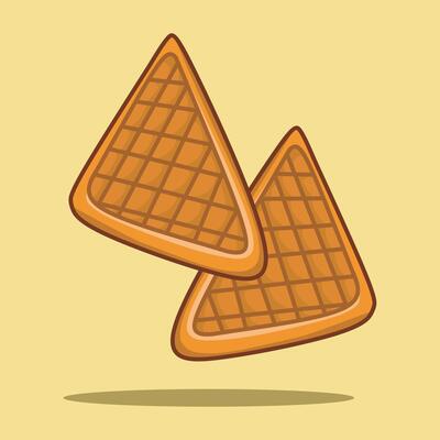 Cute illustration of a smiling waffle character with playful facial expressions and fun details. Perfect for kids' designs, stickers, kawaii food themes, packaging, or breakfast-related content.