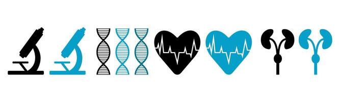 Set of medical illustrations on white background vector
