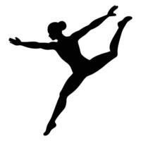 Strength in Stillness Gymnast Captured in a Majestic Pose vector