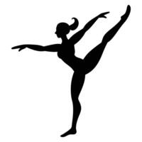 Defying Gravity Gymnast Dancer in Perfect Execution vector