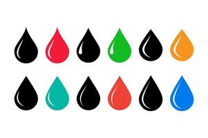 Blood drop logotype icon set vector