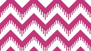 Abstract Dripping Chevron Pattern in Pink and White vector