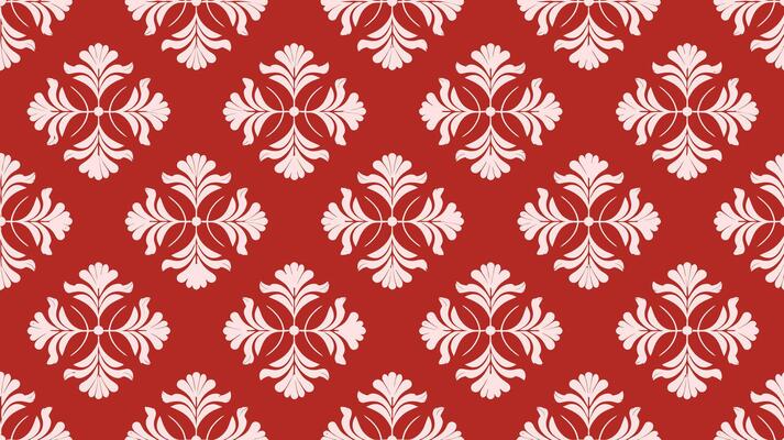 Elegant Damask Floral Repeat Pattern