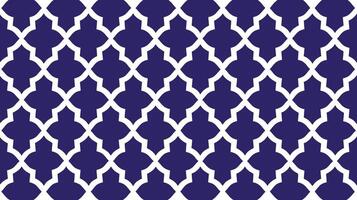 Indigo and White Moroccan Lattice Pattern vector