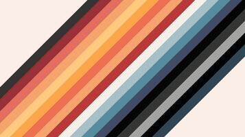 Colorful Diagonal Stripes Background - Warm and Cool Tones vector
