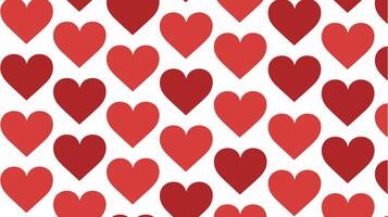 Repeating Red Heart Pattern on White vector