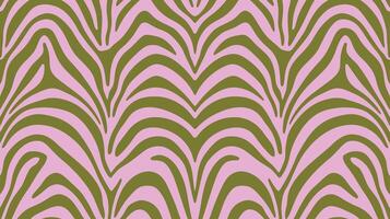Abstract Zebra Stripe Pattern in Pink and Olive Green vector