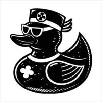 Rubber Duck With Sunglasses vector