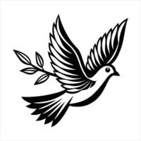 Dove With Olive Branch vector