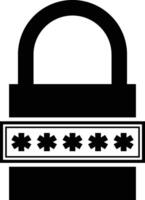 Strong, Secure Password Padlock Icon vector