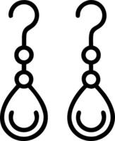 Two earrings with question marks on them vector