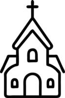 Church icon with cross on top vector