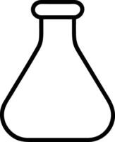 A black and white drawing of a flask vector