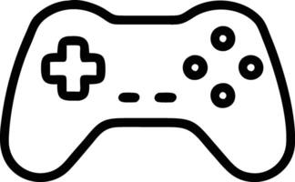 A black and white game controller icon vector
