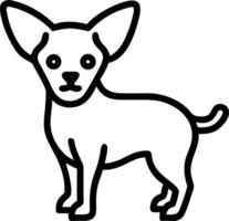 Chihuahua dog coloring pages vector