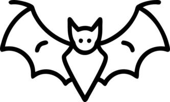 A black and white drawing of a bat vector