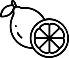 A lemon and slice of fruit are shown in this drawing vector