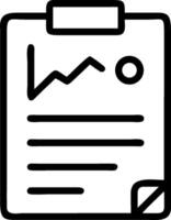 Clipboard icon with a graph on it vector