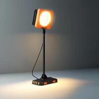 Portable Orange Led Work Light on Stand photo