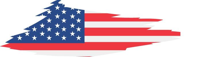 USA flags with torn effect vector