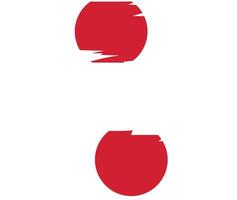 Vectpr Japan flags with torn effect vector