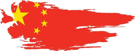 China flags with torn effect vector