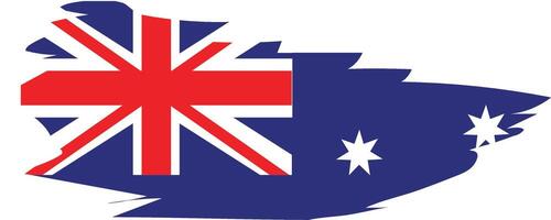 Australian flags with torn effect vector
