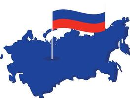 Russia maps and flags vector