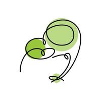 Kiwi bird line logo design template vector