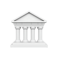 Classic Columns Building Structure 3D Model png
