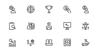 Personal Finance Designs with Essential icon set pack for Budgeting and Saving. Perfect for Financial Apps, Websites, and Mobile Solutions. vector