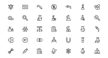 Laboratory and Test Icons and set collection. Perfect for Scientific, Medical, and Research-Based Projects to Enhance Your Designs. vector